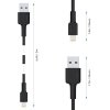 AUKEY CB-AL05 kabel Lightning - USB-A 2m MFi Apple nylonowy oplot czarny